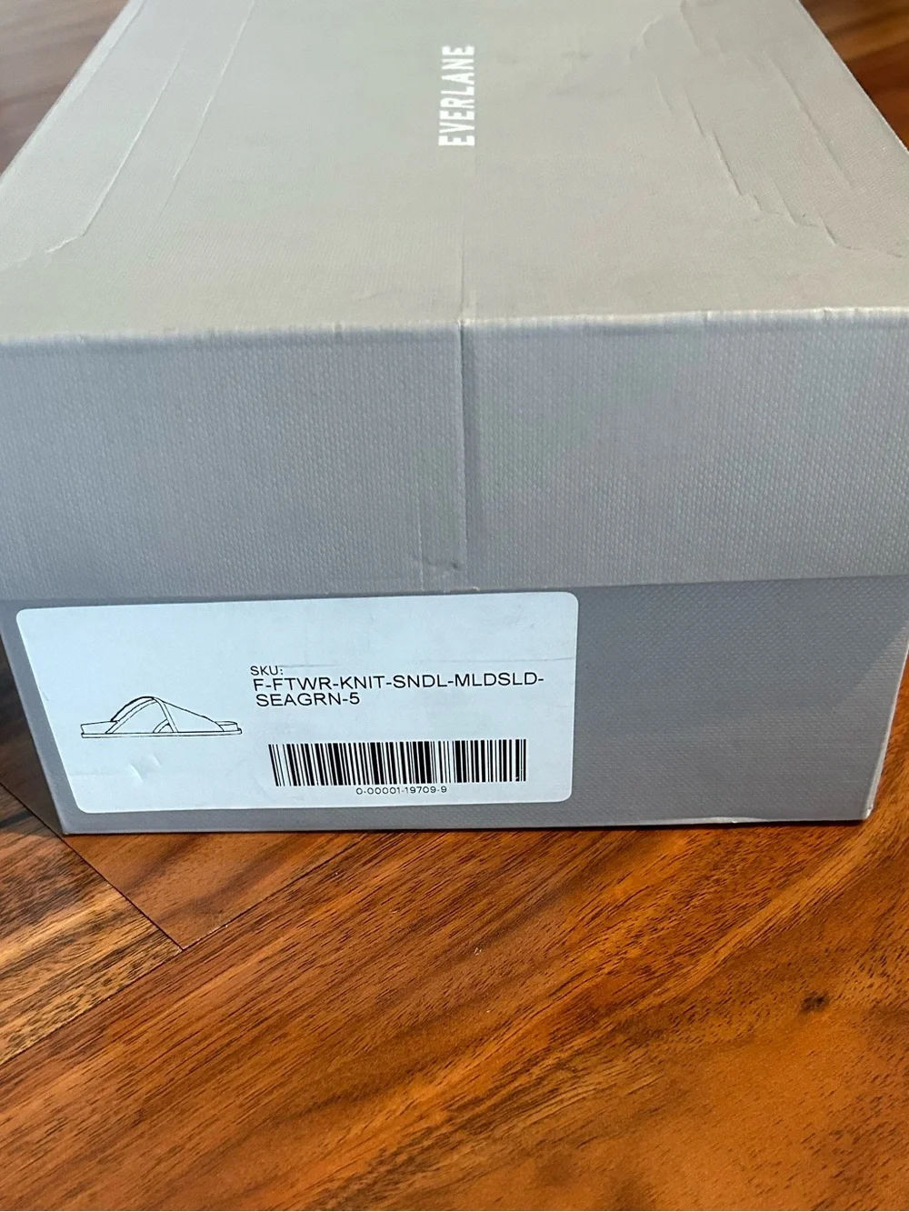 NWT Everlane ReKnit Form Crossover Sandal Seagrass green size 5 - Picture 5 of 6